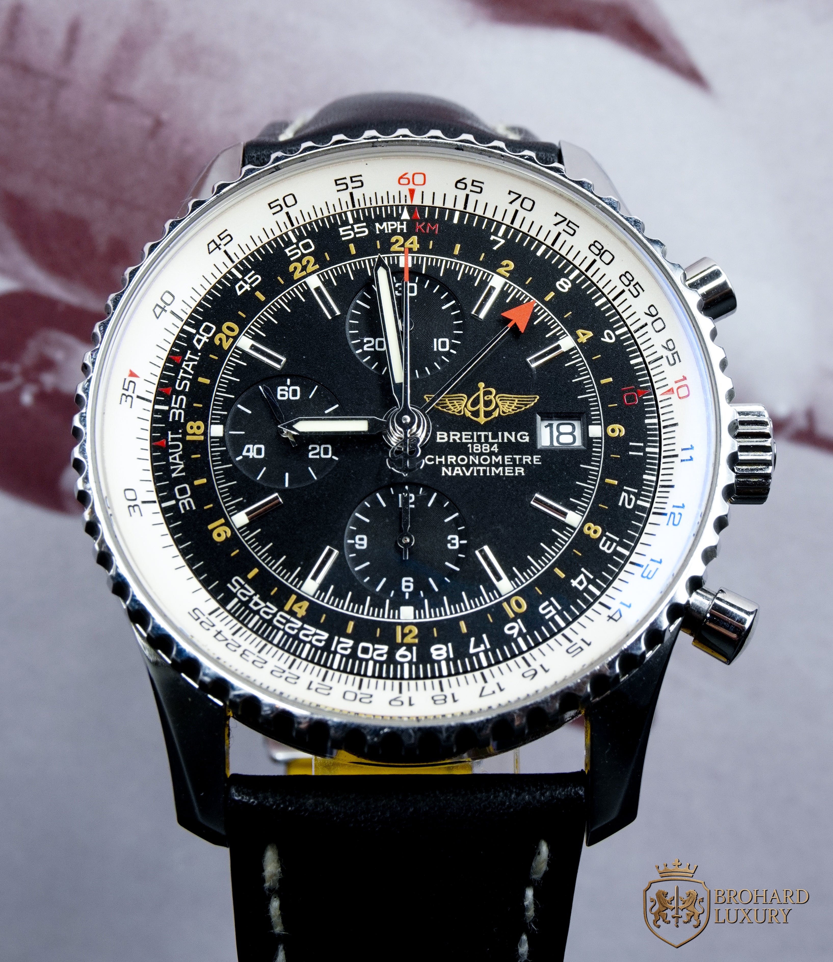 Breitling Navitimer GMT World 46mm - Black Dial - A2432212/B726