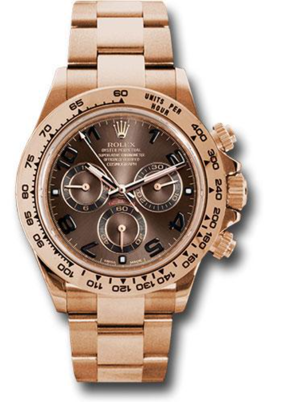 Rolex Everose Gold Cosmograph Daytona 40 Watch - Chocolate Arabic Dial - 116505 choca