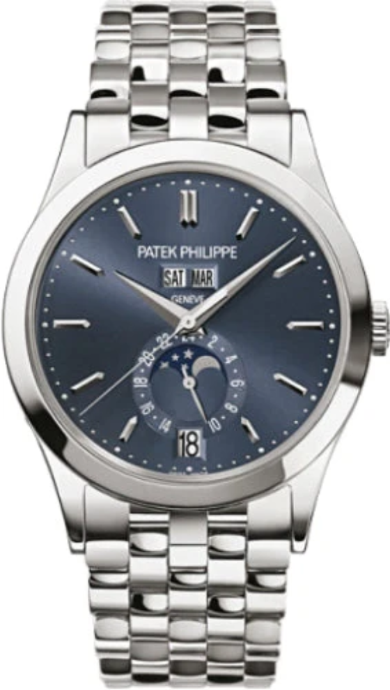 Patek Philippe Complications Day-Date Annual Calendar Moon Phases White Gold Blue Dial | 5396/1G-001