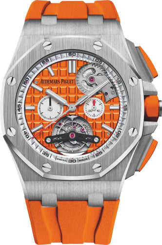 Audemars Piguet Royal Oak Offshore Tourbillon Chronograph Selfwinding Green Index Stainless Steel Rubber 44mm | 26540ST.OO.A038CA.01