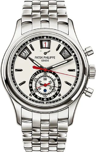 Patek Philippe Complications Day-Date Annual Calendar Chronograph Stainless Steel 40.5mm White Dial Bracelet | 5960/1A-001