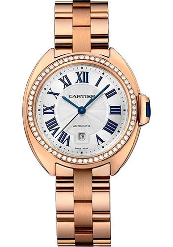 Cartier Cle De Cartier Watch - 31 mm Pink Gold Diamond Case - Diamond Bezel - Silver Dial - WJCL0003Cartier Cle De Cartier Watch - 31 mm Pink Gold Diamond Case - Diamond Bezel - Silver Dial - WJCL0003