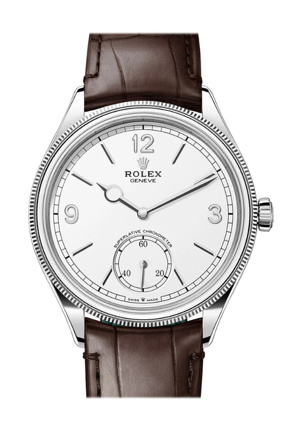 Rolex 1908 39mm Intense White Dial White Gold Men's Watch 52509