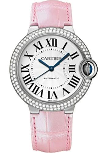 Cartier Calibre de Cartier Watch - 38 mm Pink Gold Case - Silvered Dial - Dark Brown Alligator Strap - WGCA0003